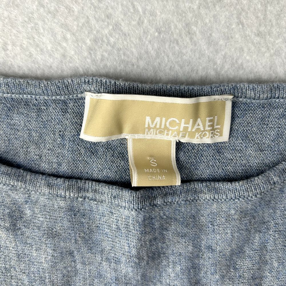 Michael Michael Kors Sweater Womens Small Blue Tunic Soft Pullover - Picture 4 of 10